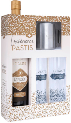 Le Pastis Larusée (1 bouteille avec 2 verres)